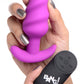 Bang! 21x Vibrating Silicone Swirl Butt Plug W/ Remote Purple