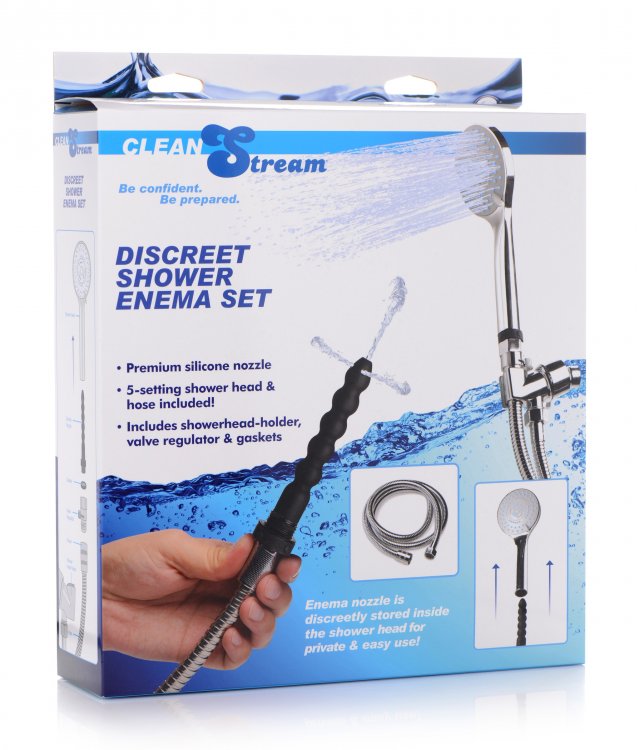 Juego de enema de ducha discreto Cleanstream