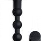 Vibrating Silicone Anal Beads & Remote in Black