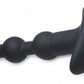 Vibrating Silicone Anal Beads & Remote in Black