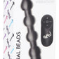 Vibrating Silicone Anal Beads & Remote in Black