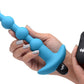 Vibrating Silicone Anal Beads & Remote in Blue