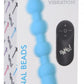 Vibrating Silicone Anal Beads & Remote in Blue