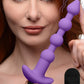 Vibrating Silicone Anal Beads & Remote in Purple