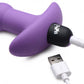 Vibrating Silicone Anal Beads & Remote in Purple