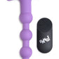 Vibrating Silicone Anal Beads & Remote in Purple