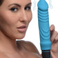 Bang! Xl Bullet & Ribbed Silicone Sleeve Blue