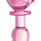 Pink Rose Glass Petite Anal Plug
