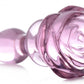 Pink Rose Glass Petite Anal Plug