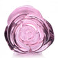 Pink Rose Glass Petite Anal Plug
