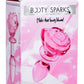 Pink Rose Glass Petite Anal Plug