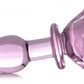 Pink Rose Glass Petite Anal Plug