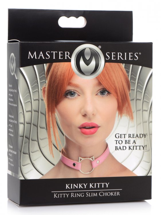 Master Series Kinky Kitty Ring Gargantilla delgada rosa