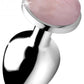 Rose Quartz Heart Gemstone Large Anal Plug