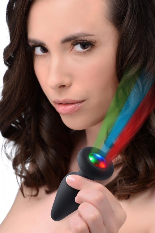 Plug anal mediano iluminado de silicona Illumina