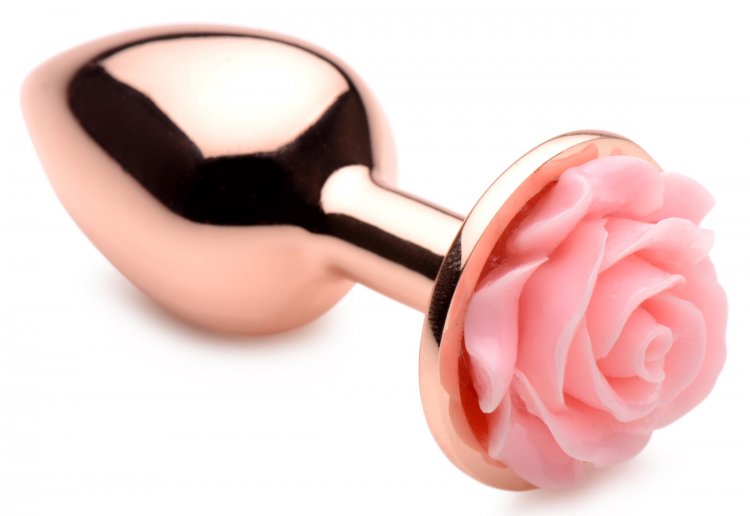 Rose Gold Rose Small Anal Plug