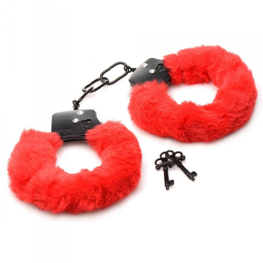 Furry Cuff Handcuffs - Red