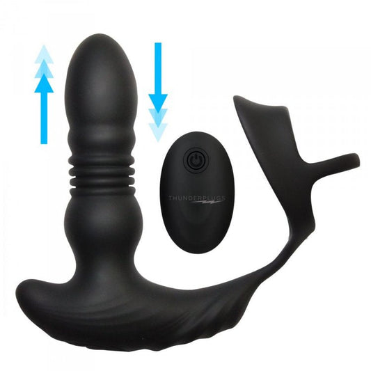 Thunderplugs 10x Enchufe de empuje con anillo para pene y bola