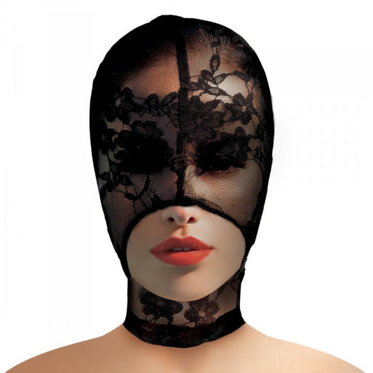 Veiled Temptation Lace Bondage Hood