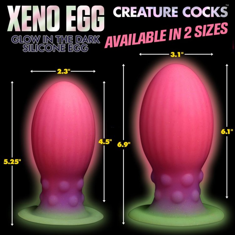 Galactic Glow Xeno Egg Silicone Glow-In-The-Dark Egg