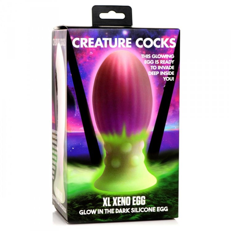 Galactic Glow Xeno Egg Silicone Glow-In-The-Dark Egg
