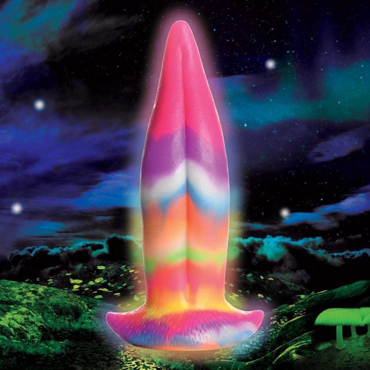 Criatura Pollas Unicornio Beso Brillan En La Lengua Oscura