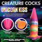 Criatura Pollas Unicornio Beso Brillan En La Lengua Oscura