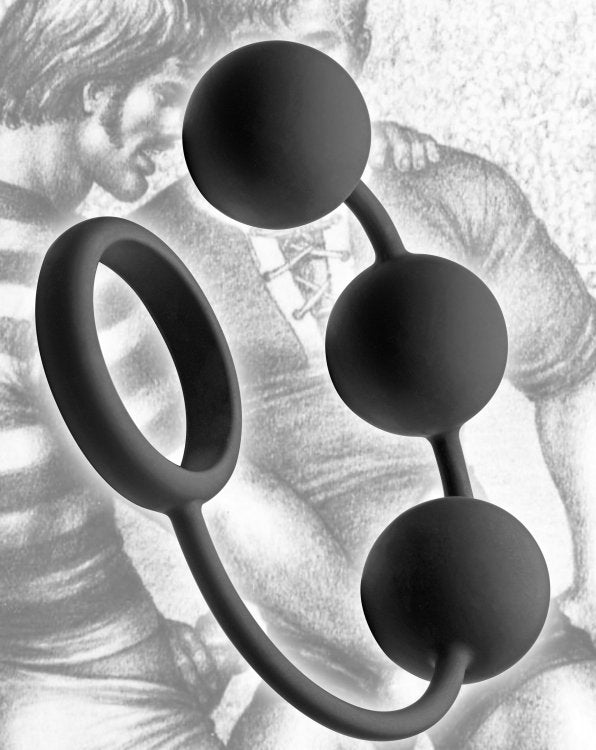 Tom Of Finland Anillo De Silicona Para El Pene Con 3 Bolas Contrapesadas